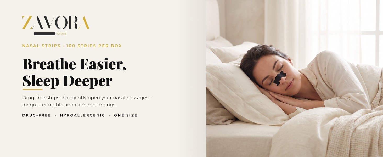 ZAVORA Nasal Strips A+ - breathe easier sleep deeper